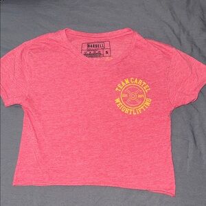 The Barbell Cartel Weightlifting Crop Top for Women ❤️💛 Size Small
